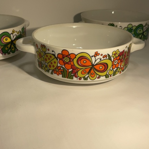 3 MCM Serving Bowls with Colorful; Buttefly,Floral. Lady bug. Sunflower Designs! - Picture 2 of 16